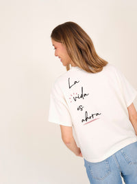 T-shirt La vida es ahora - Ivory