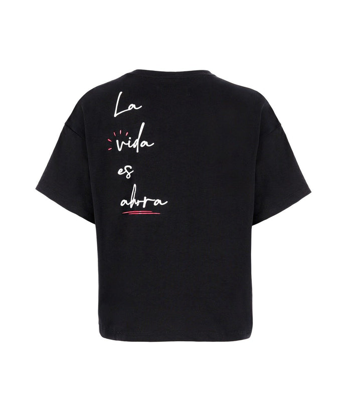 T-shirt La vida es ahora - Black