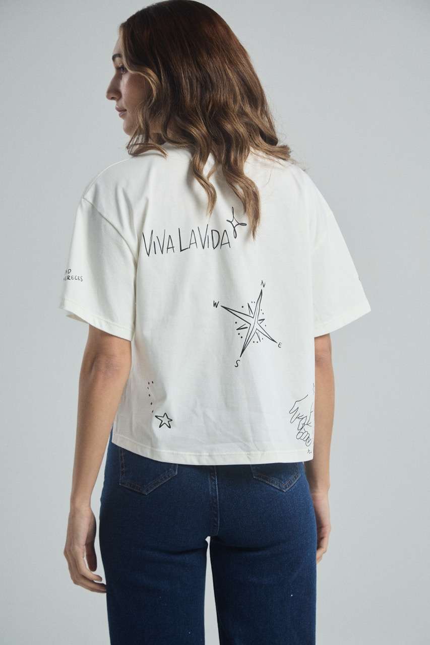 T-shirt Feel like home - Ivory