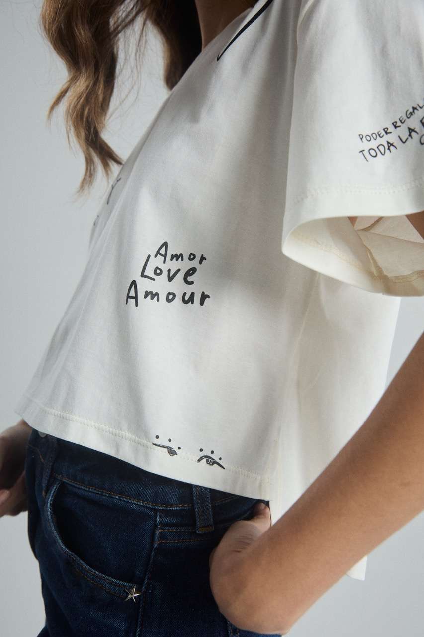 T-shirt Feel like home - Ivory