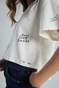T-shirt Feel like home - Ivory