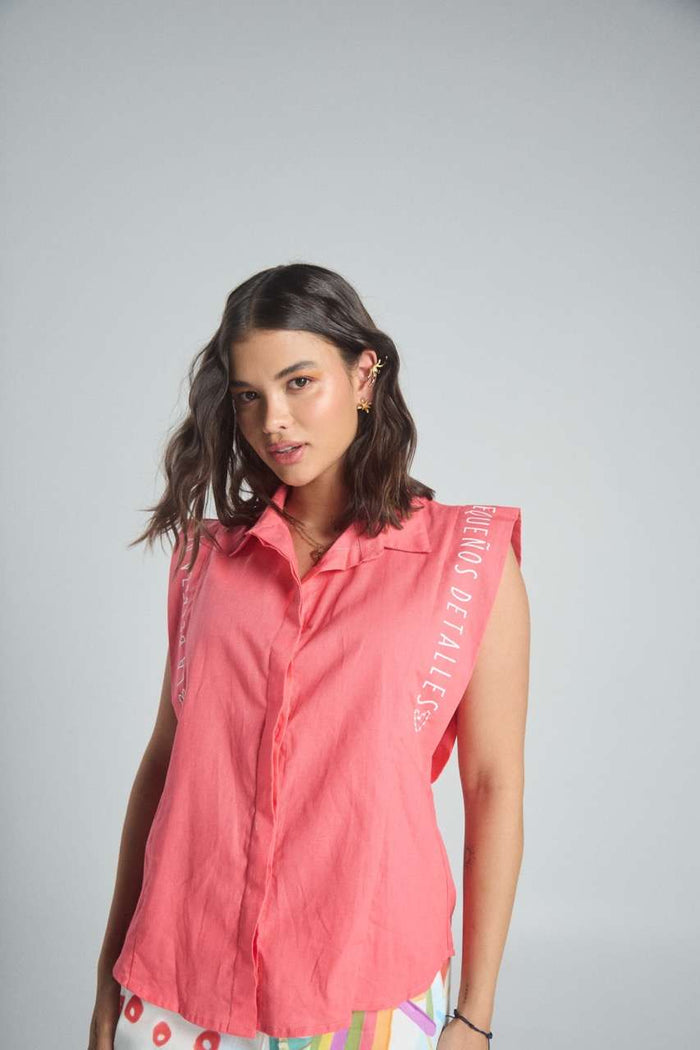 Shirt Pequeños detalles - Coral
