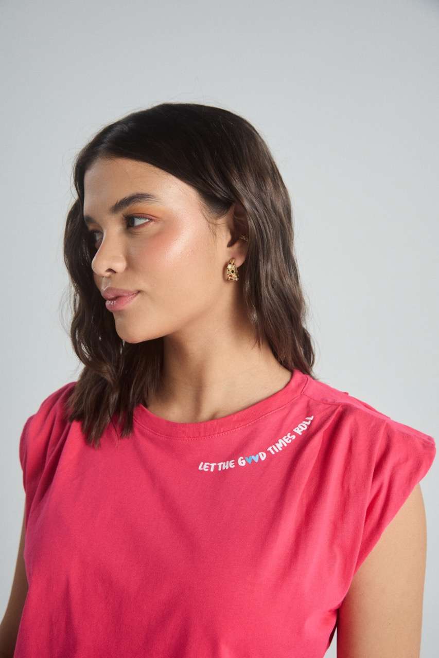 T-shirt Feel good - Fuchsia