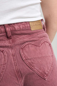 Jeans Bolsillos corazones - Red wine