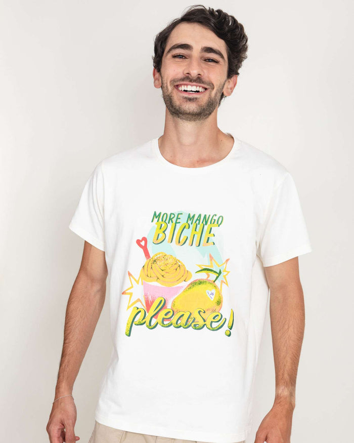 T-shirt Mango biche Man - Ivory