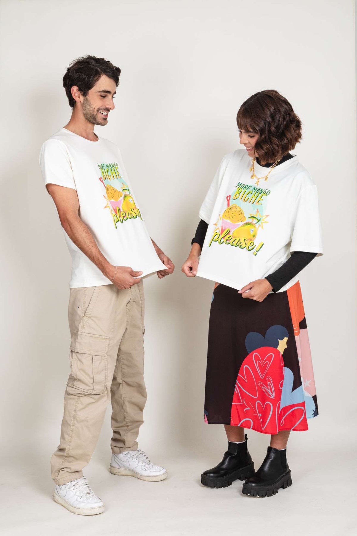 T-shirt Mango biche Man - Ivory
