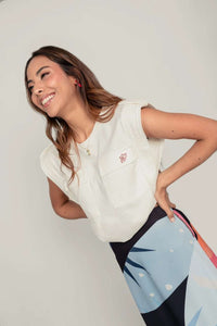 T-shirt Bolsillos - Ivory