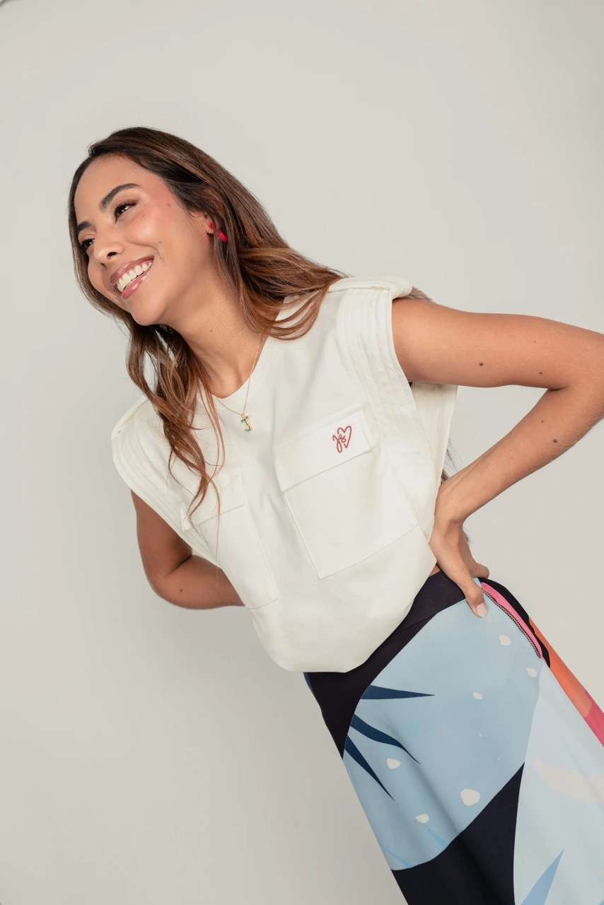 T-shirt Bolsillos - Ivory