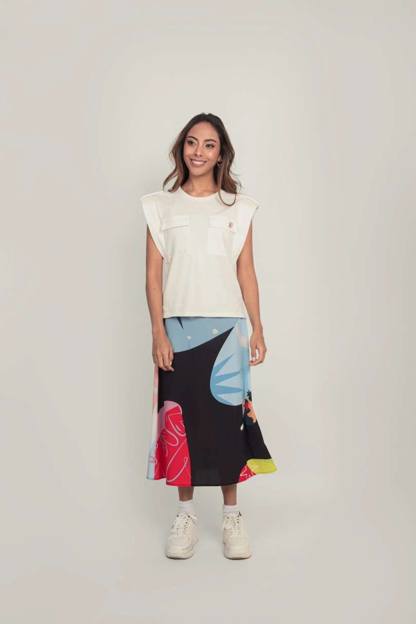 T-shirt Bolsillos - Ivory