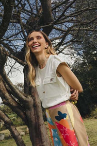 T-shirt Bolsillos - Ivory