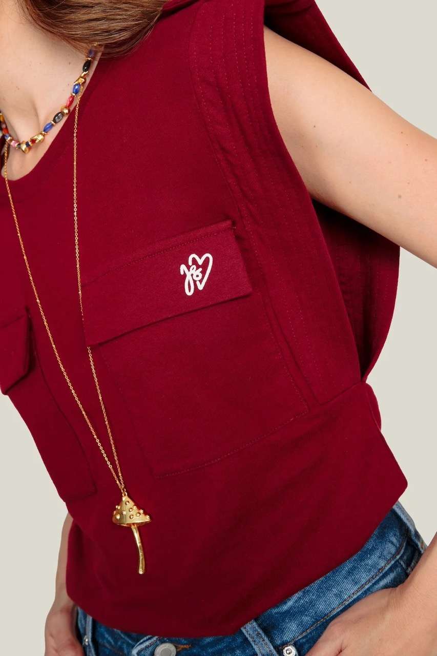 T-shirt Bolsillos - Red wine