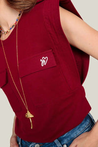 T-shirt Bolsillos - Red wine