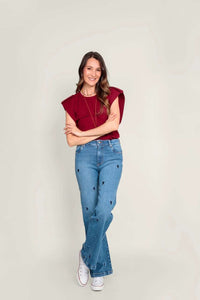 Jeans Corazones - Medium Blue