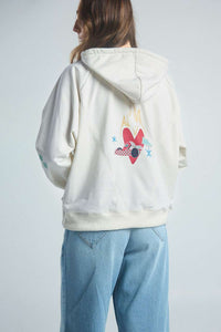 Jumper Corazón en llamas - Ivory