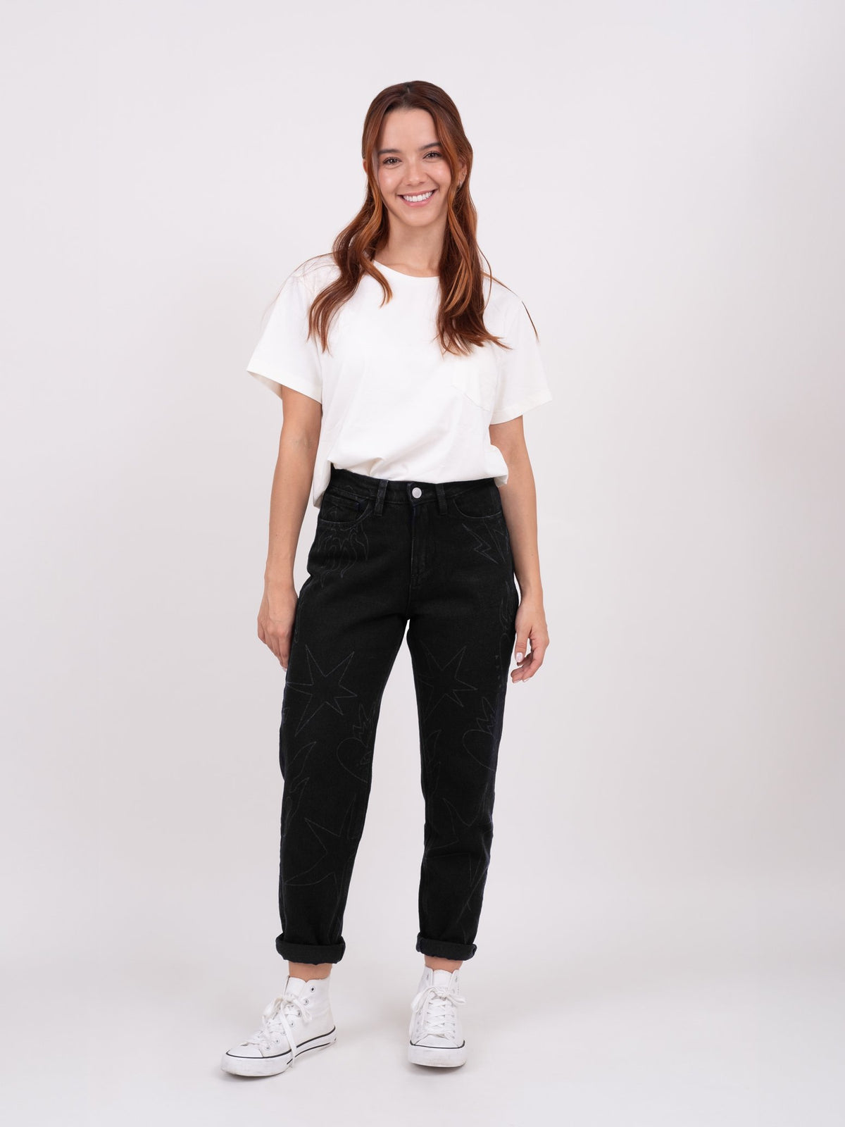 Jeans On fire - Black