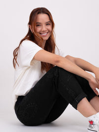 Jeans On fire - Black