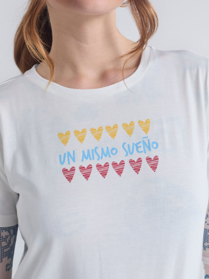 T-shirt Un mismo sueño - Ivory