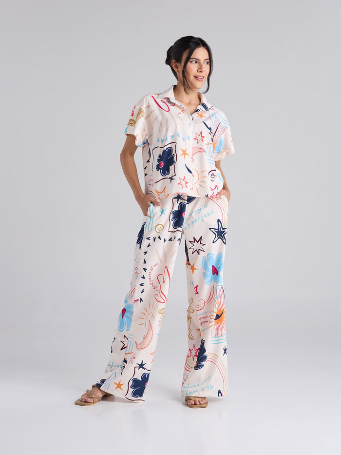 Shirt Happy life - Ivory