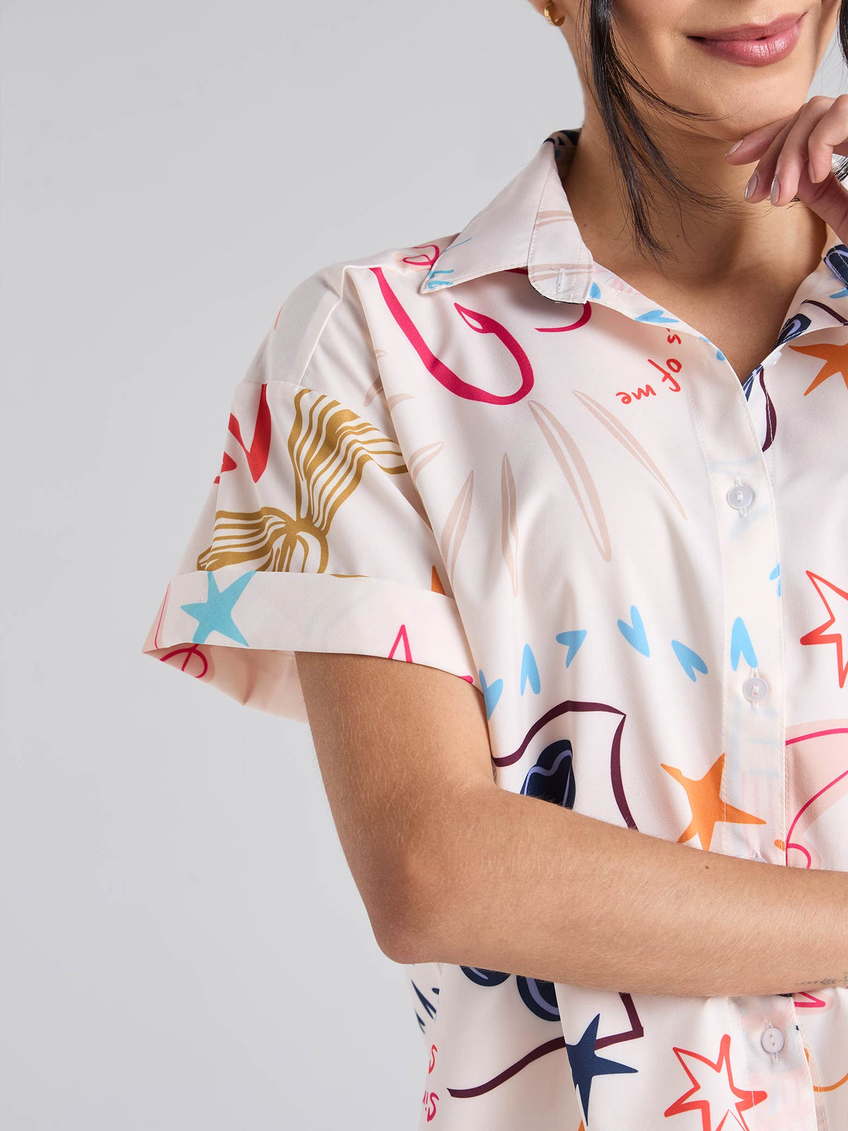 Shirt Happy life - Ivory