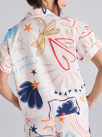 Shirt Happy life - Ivory