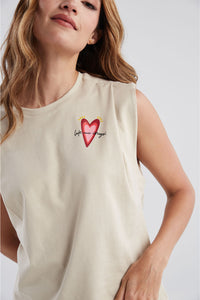 T-shirt Late mi corazón - Sand