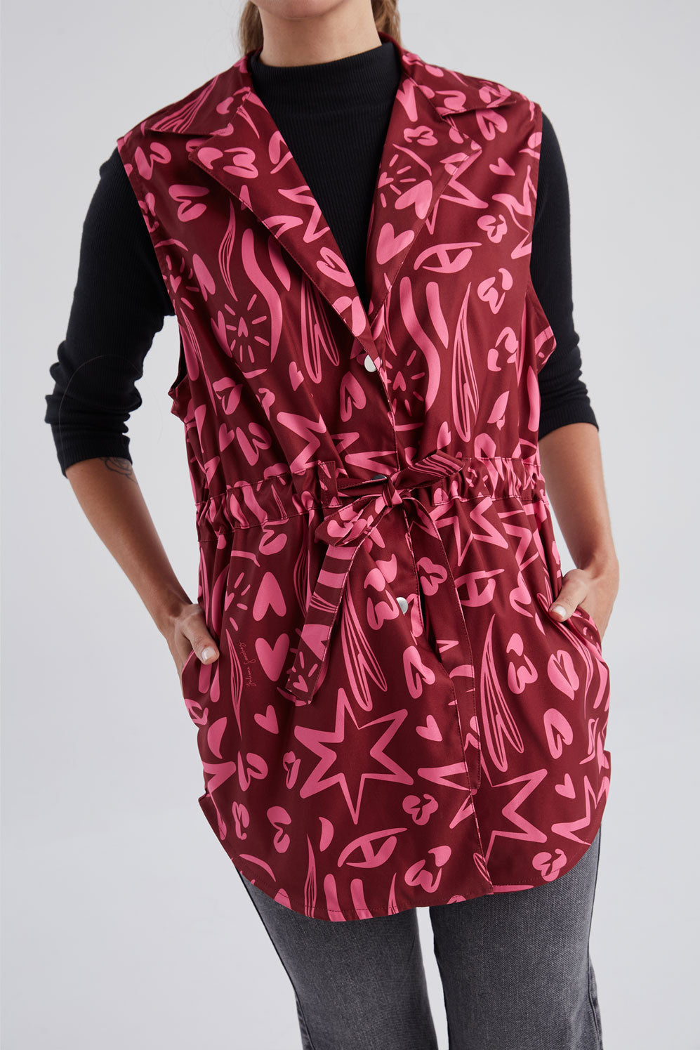 Vest There for you - Burgundy