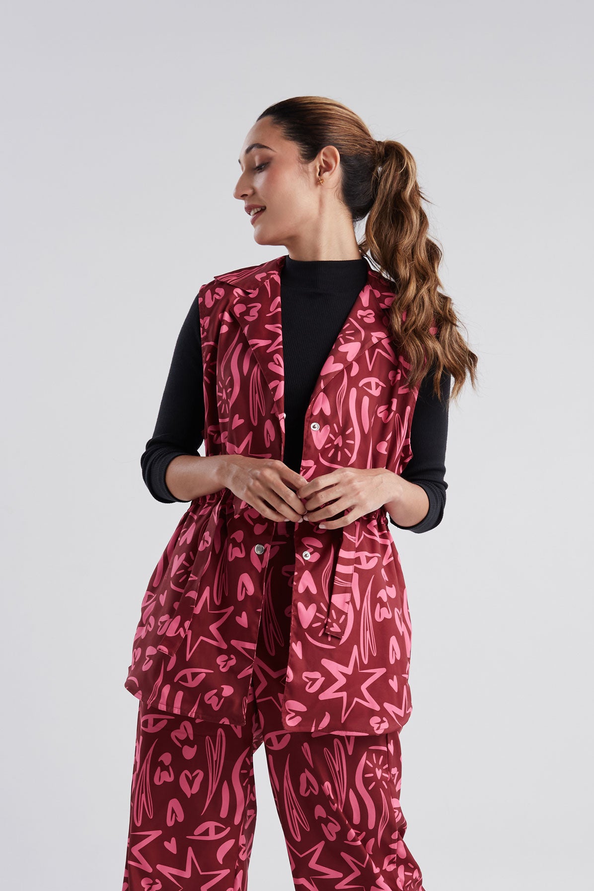 Vest There for you - Burgundy