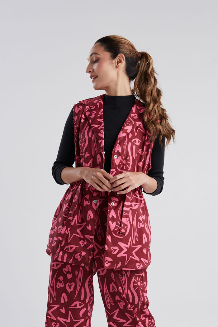 Vest There for you - Burgundy