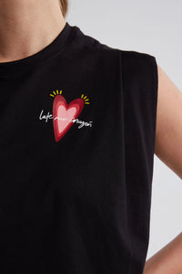 T-shirt Late mi corazón - Black