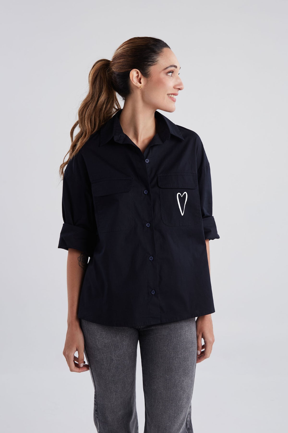 Overshirt Made of love - Dark Blue