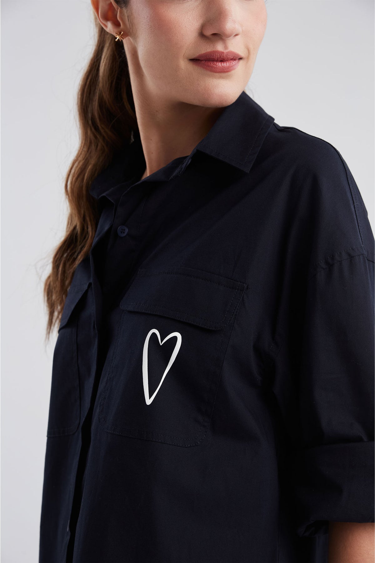 Overshirt Made of love - Dark Blue