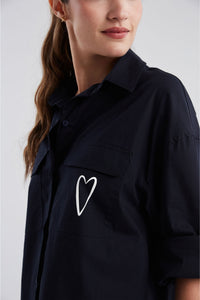 Overshirt Made of love - Dark Blue
