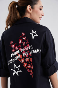 Overshirt Made of love - Dark Blue