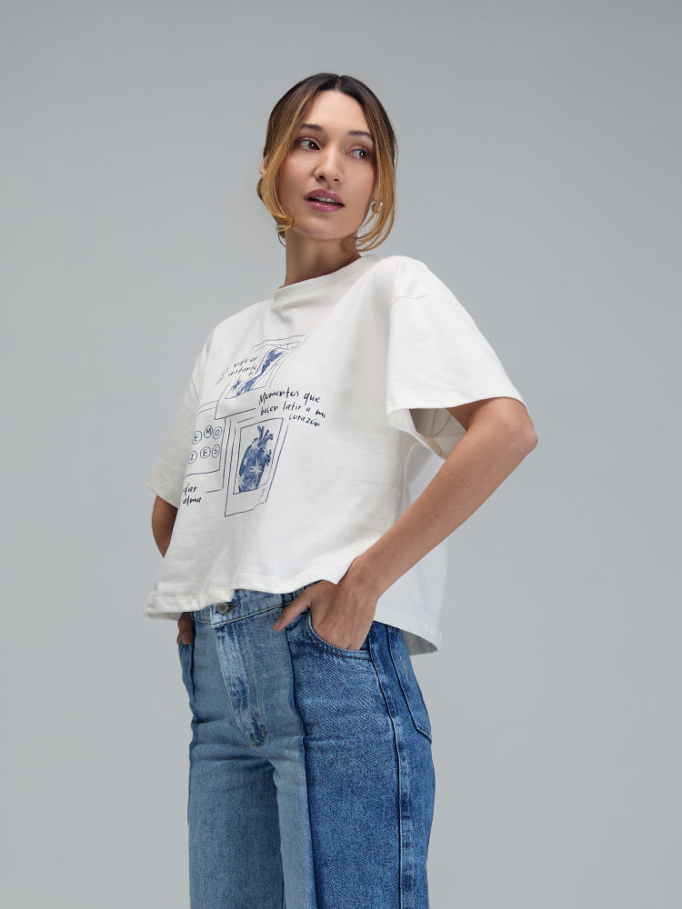 T-shirt Instantes - Ivory