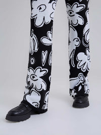 Pants Tejido garden - Black