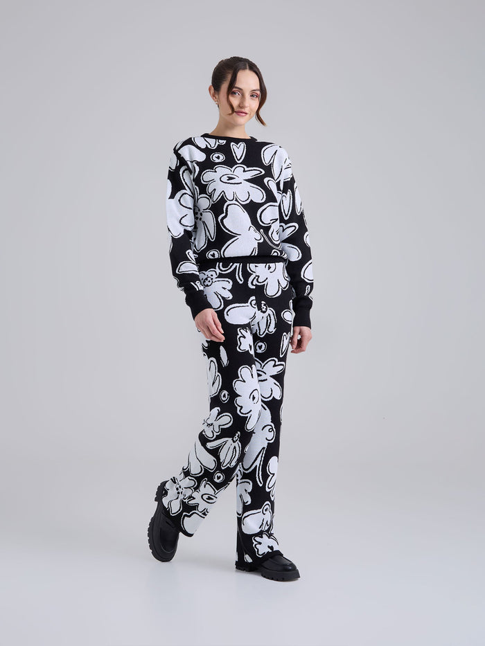 Jumper Tejido garden - Black