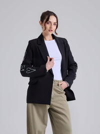 Blazer Bordado - Black