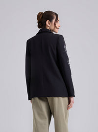 Blazer Bordado - Black