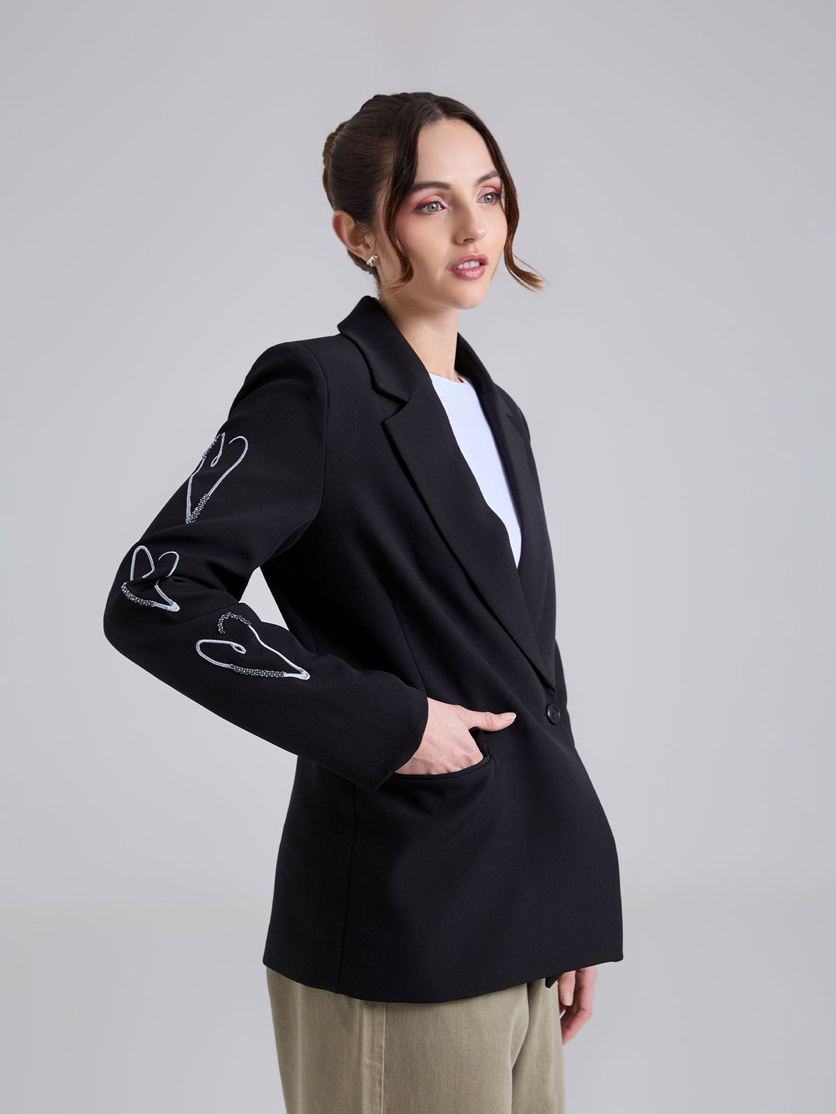 Blazer Bordado - Black