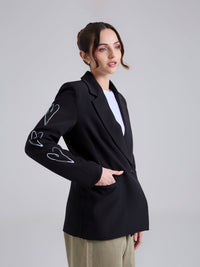 Blazer Bordado - Black