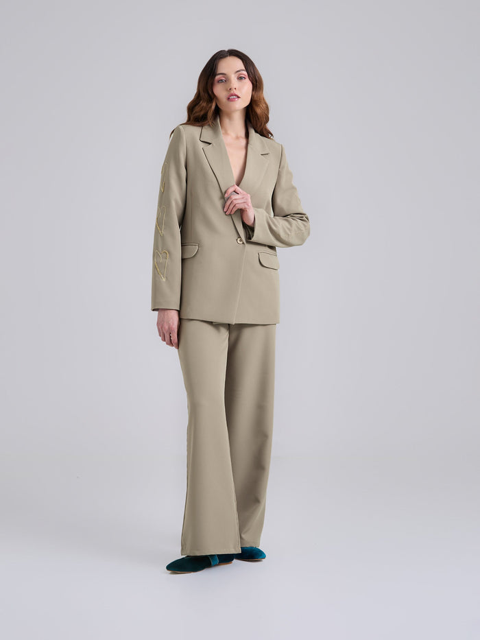 Pants Bordado - Khaki
