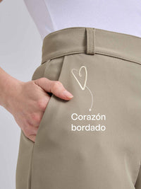 Pants Bordado - Khaki