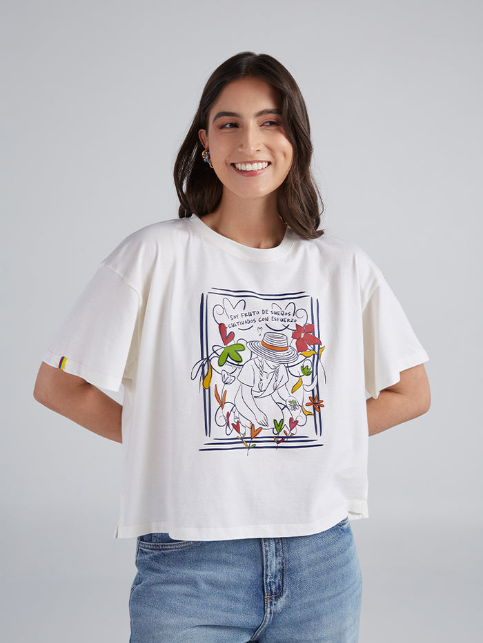T-shirt Cosecha de sueños - Ivory
