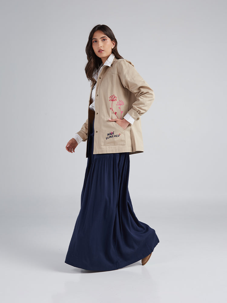 Jacket Aquí florezco - Khaki