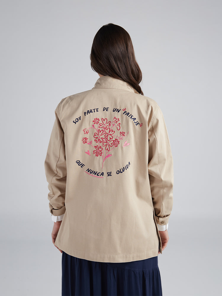 Jacket Aquí florezco - Khaki