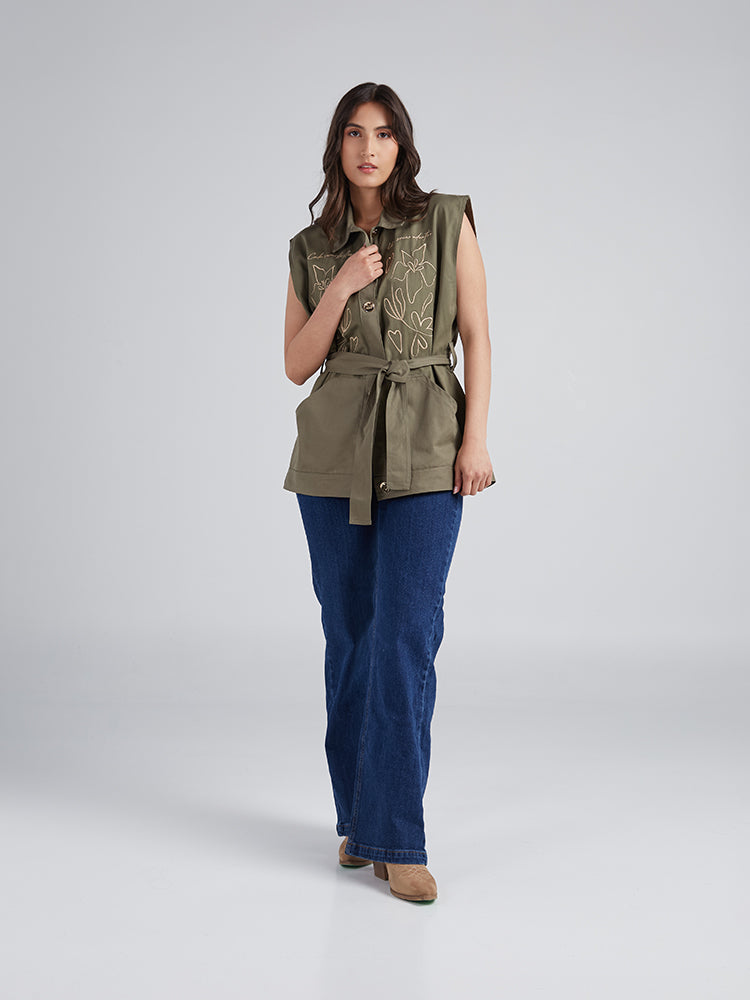 Vest Flores - Green