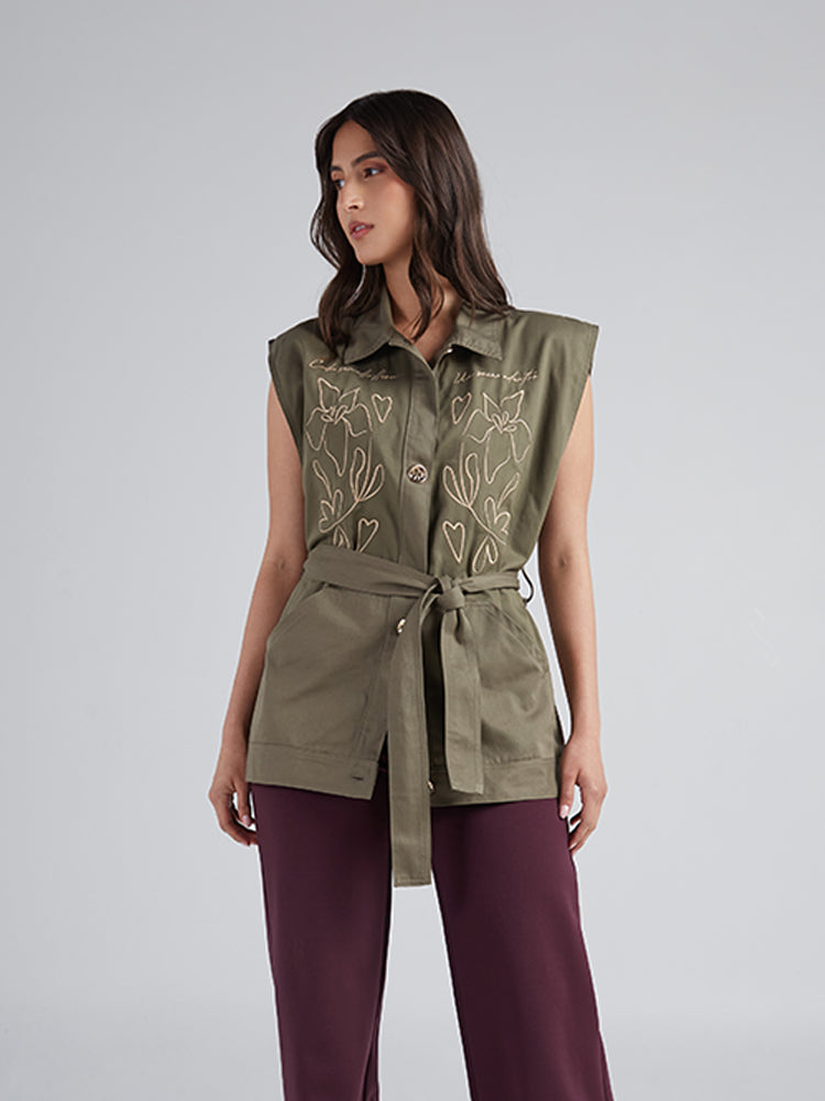 Vest Flores - Green