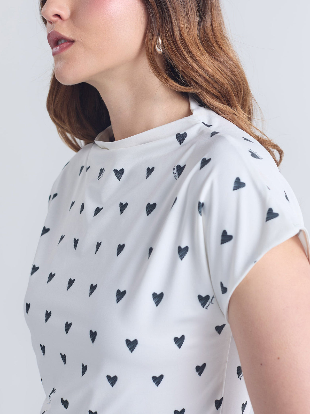 Top Polka hearts - Ivory