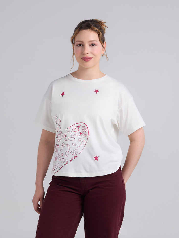 T-shirt Haz que pase - Ivory