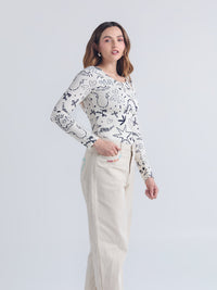 Top Punto de cruz ML - Ivory